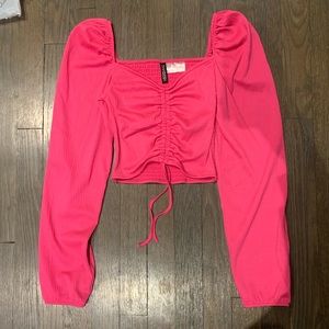 Hot Pink Long Sleeve Top